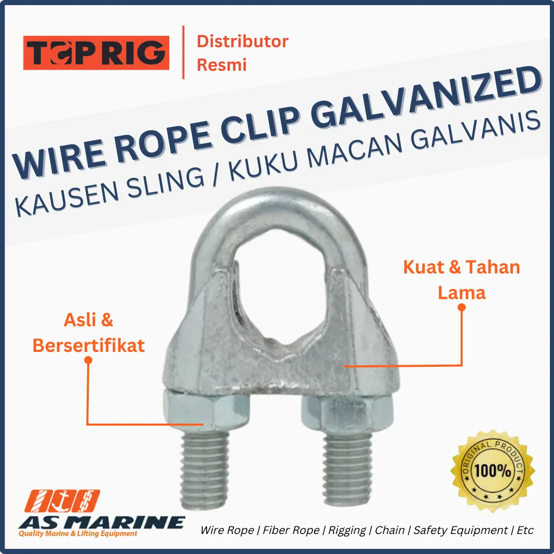 wire rope clip toprig galvanized
